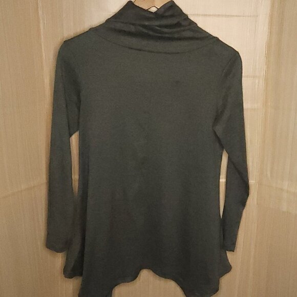 Hibelle Green Lagan Funnel Neck Tunic Medium - Picture 2 of 7
